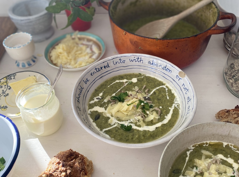 Pea, mint and all the gorgeous greens soup