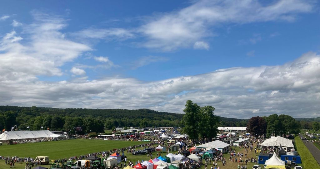 An aerial shot of Northumberland County Show