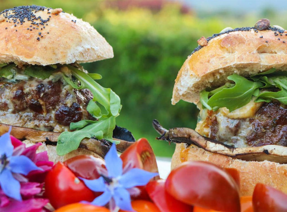 Caramelised red onion chutney burgers recipe