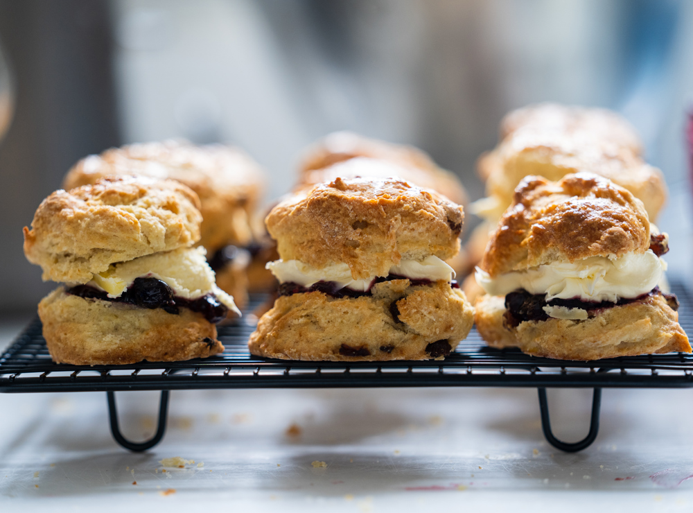 Scones with jam and clotted cream