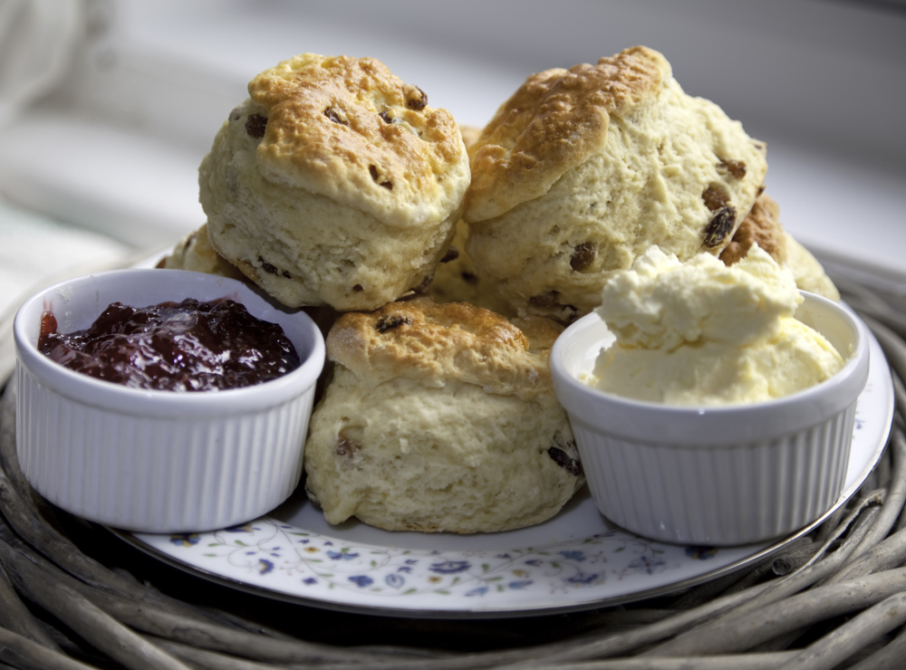 Scones with jam and clotted cream