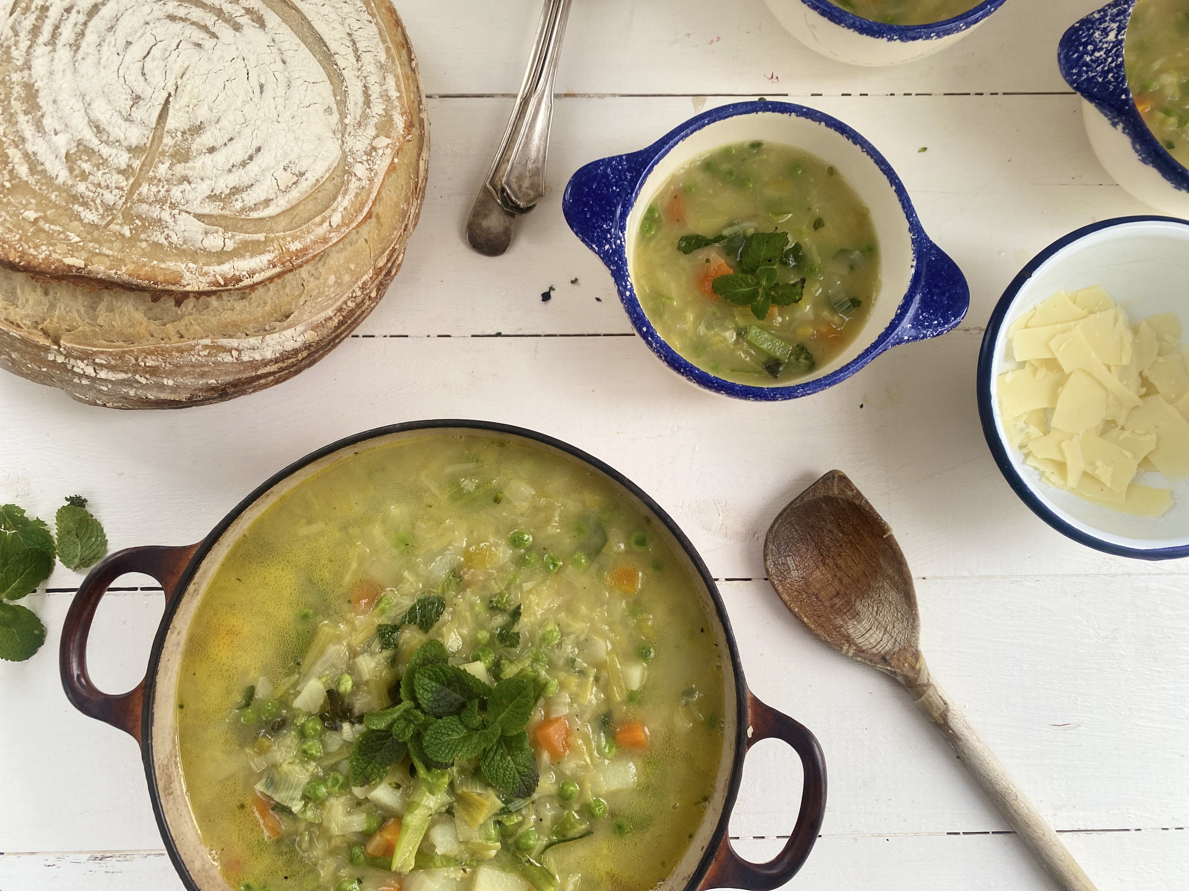 Spring vegetable soup